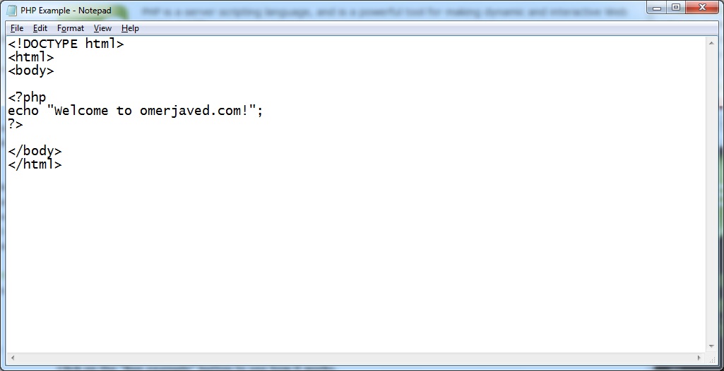 PHP Code Example